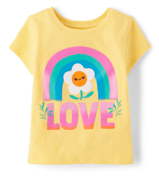 Camiseta Amarilla Love y Arcoíris